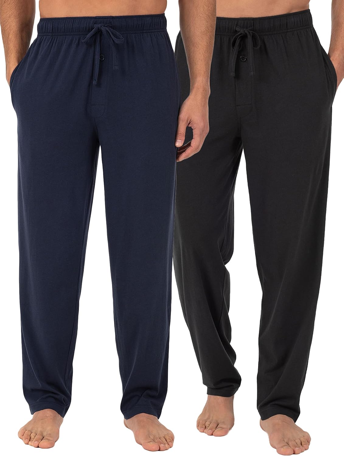 men Extended Sizes Jersey Knit Sleep Pajama Lounge Pant (1 & 2 Packs)