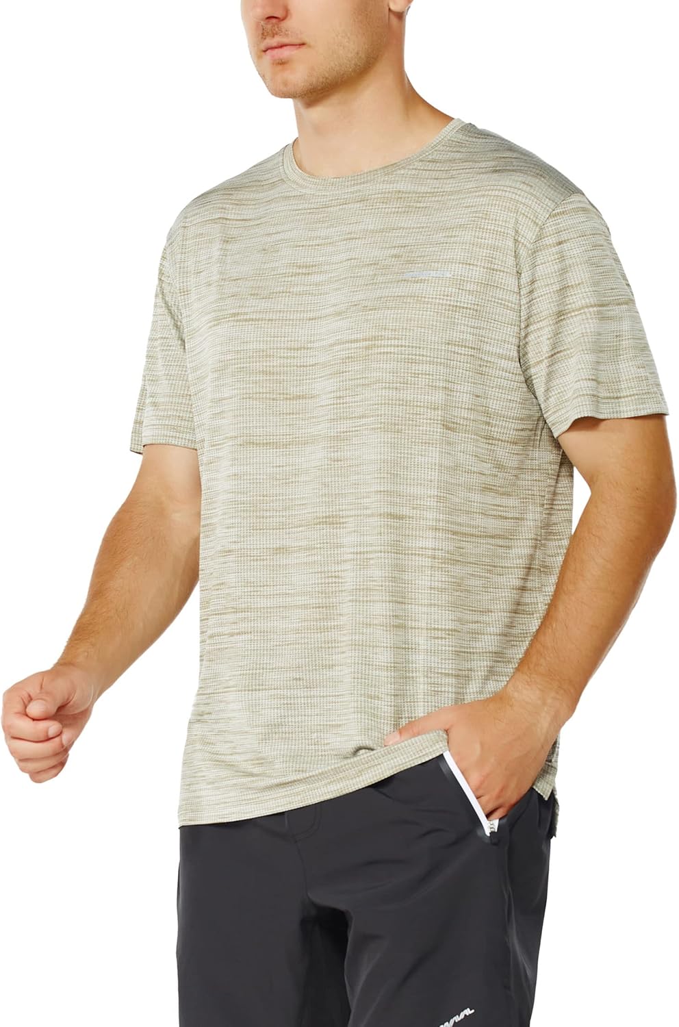 Men Crew T-Shirt,Light Weight Dry-Fit Moisture Wicking Active Athletic Performance